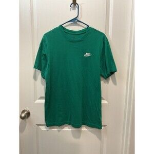 Mens Nike Green Swoosh Shirt Medium Embroidered Logo
